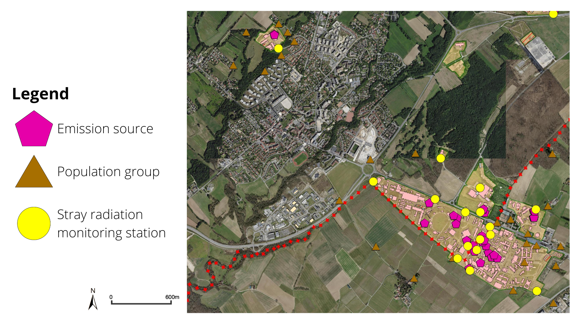 Sources and receptors in the vicinity of CERN installations