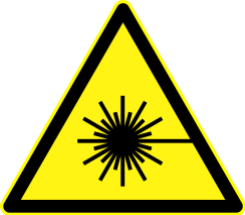 Laser hazard sign
