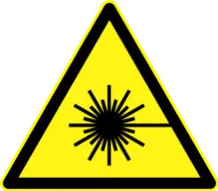 Laser hazard sign