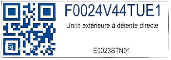 Physical label example with all required info