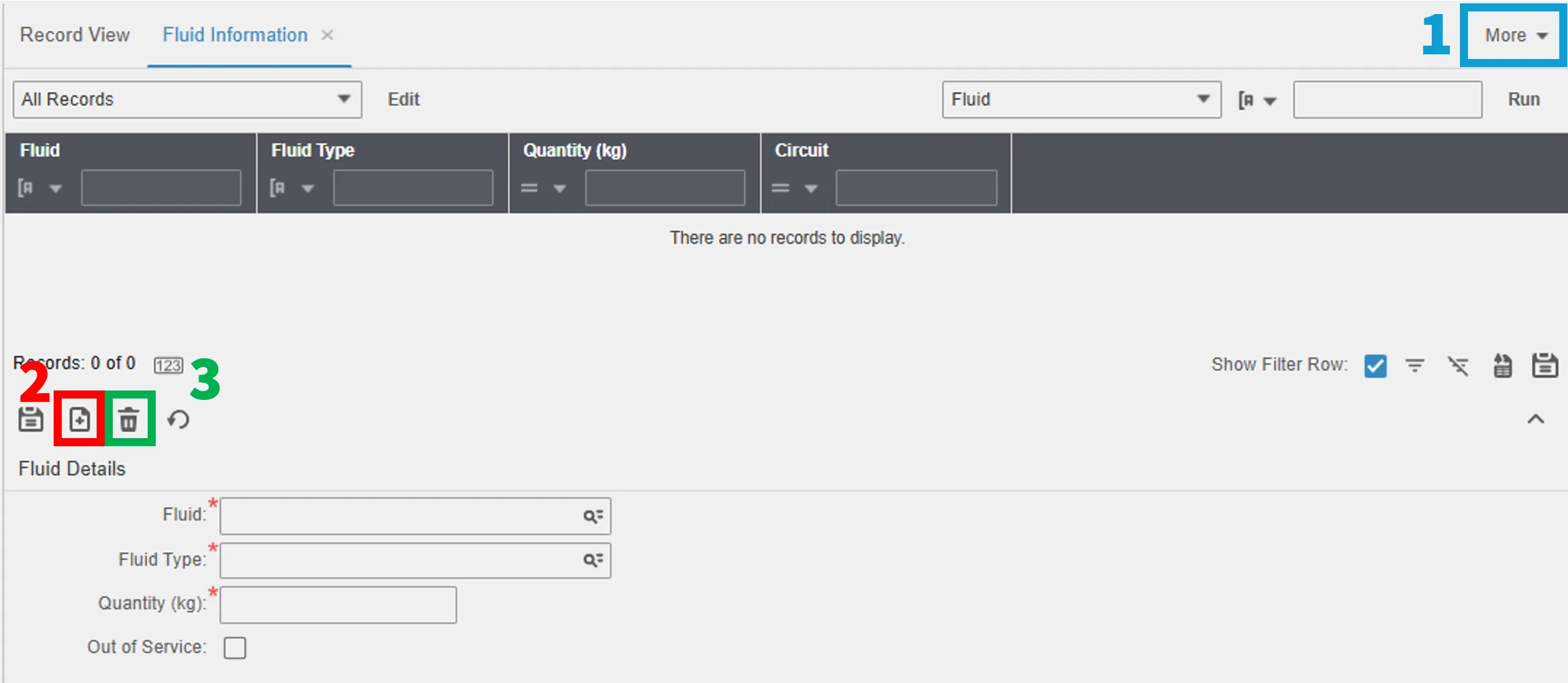 Screenshot of the EAM registration